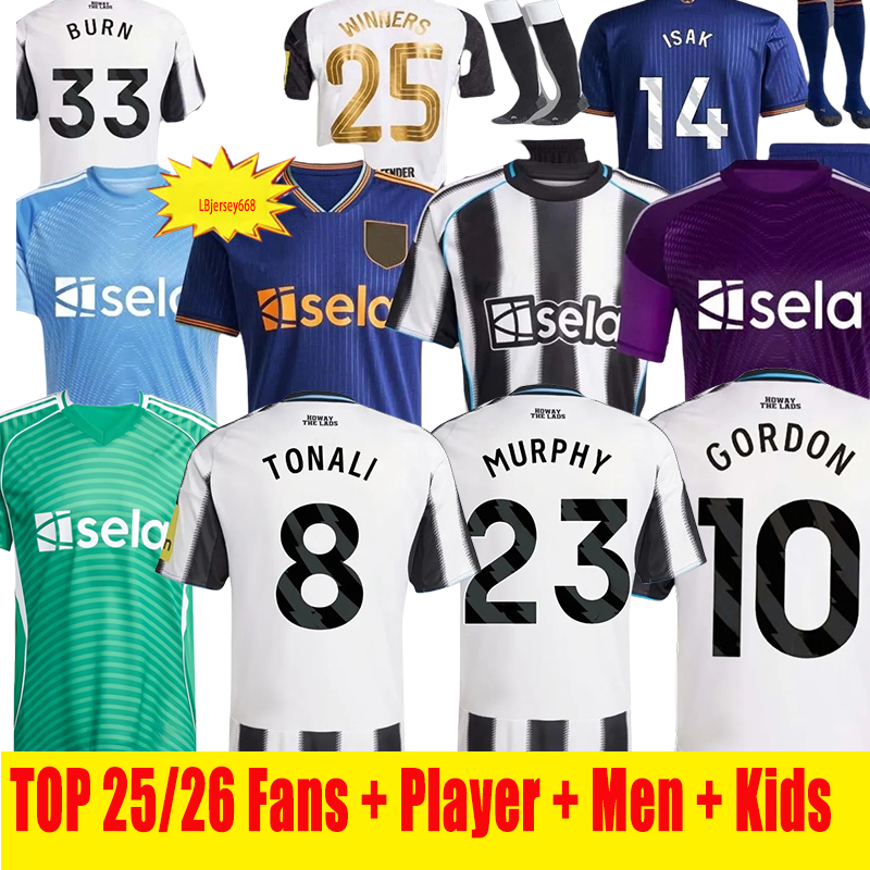 24 25 26 newcaslte united Soccer Jerseys ISAK NUFC third UNITEDS JOELINTON TRIPPIER Retro Football Shirt MAXIMIN Men Kids Jersey kit sets ALMIRON WILSON