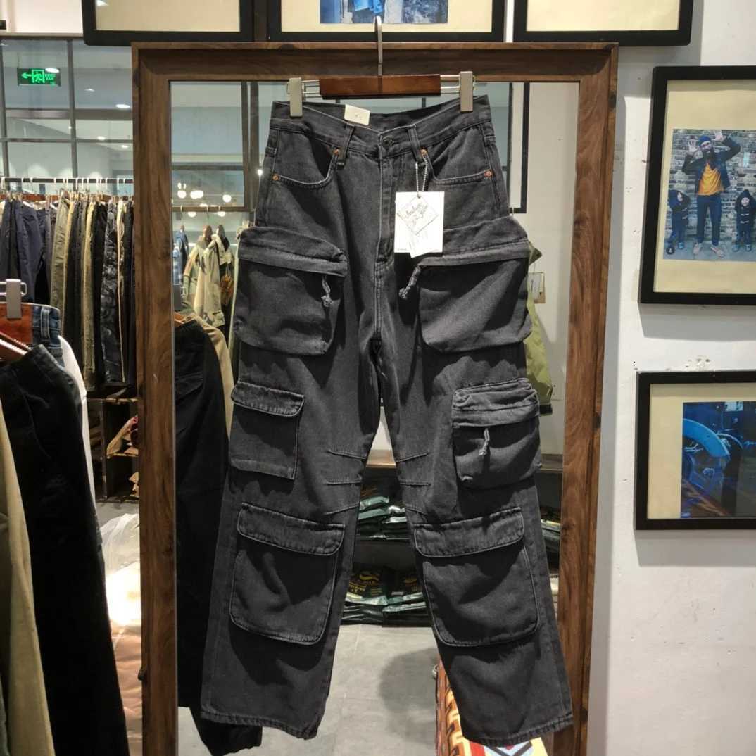 Multi Pockets Heavyweight Cotton Men Pants Retro American Tough Guys Mens Overalls Straight Workwear Cargo Trousers Streetwear X250812