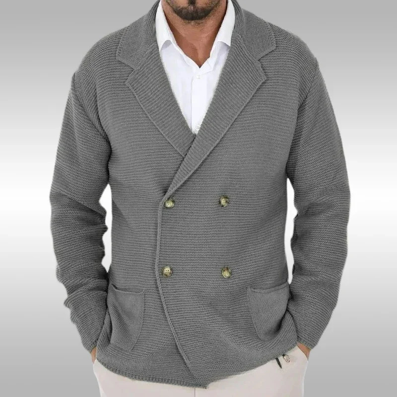 Cardigan For Men Peaked Lapel Sweater Coat Men Knit Cardigan Sweater Business Casual Style Lightweight Spring Autumn Coat 250811