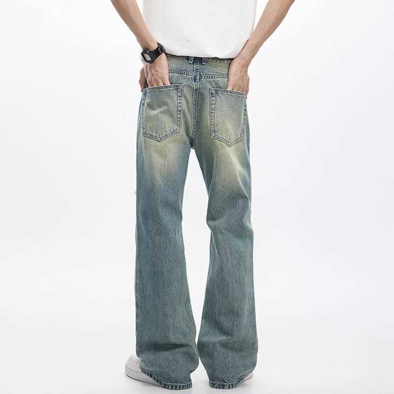 KSTUN Flared Jeans Men Boocut Jean Streetwear Denim Pants Ripped Hollow Out Vintage Jeans Men Distressed Frayed American Style X250812
