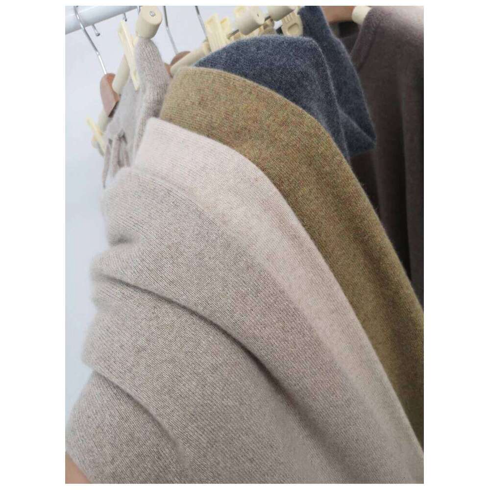 Autumn Winter Wool Knitted Wide Leg FEMALE Drooping Feels Straight Tube Leisure Tall Waist Outside Wear Trousers 20250811