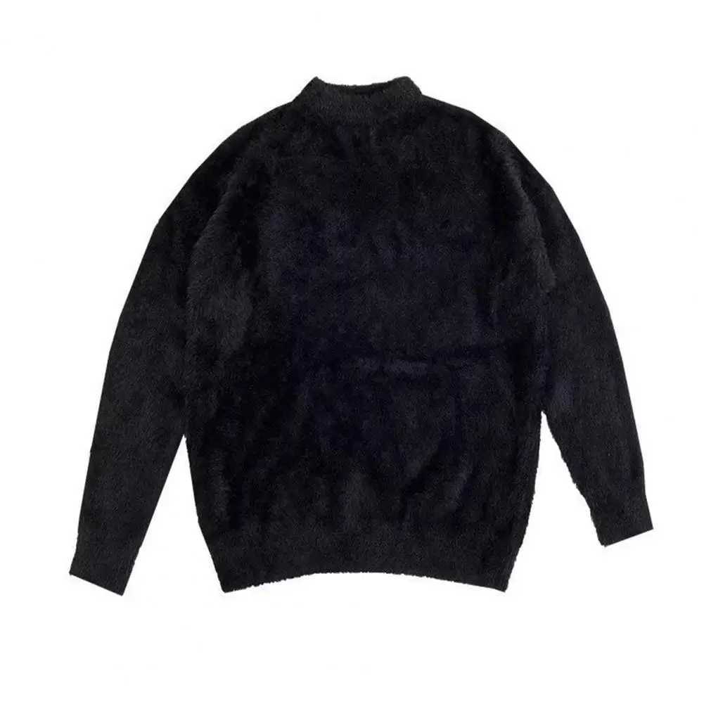 Autumn Mens Solid Fluffy Knitted Sweaters New Korean Fashion Loose Warm Pullovers Winter Couples Vintage Knitwear Jumpers X250812