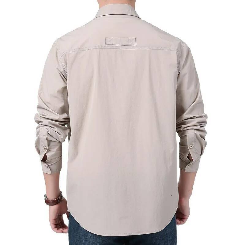 2025 Quick Dry Fishing Long Sleeve Male Sports Outdoors Cycling Clothing Men Solid Breathable Casual Shirts ddmymarket
