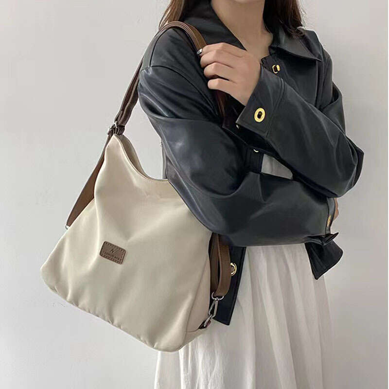 Spring Summer New Canvas Tote Multi-Functional Shoulder Crossbody Color-Block Women's Bag Wholesale B5