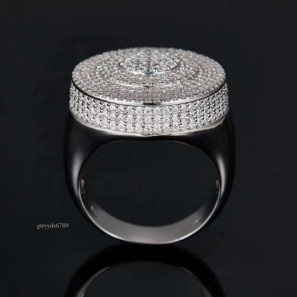 Ready to Ship Iced Out Silicon Stone Ring Men's Hip Hop Jewelry Exquisite Gift Creative