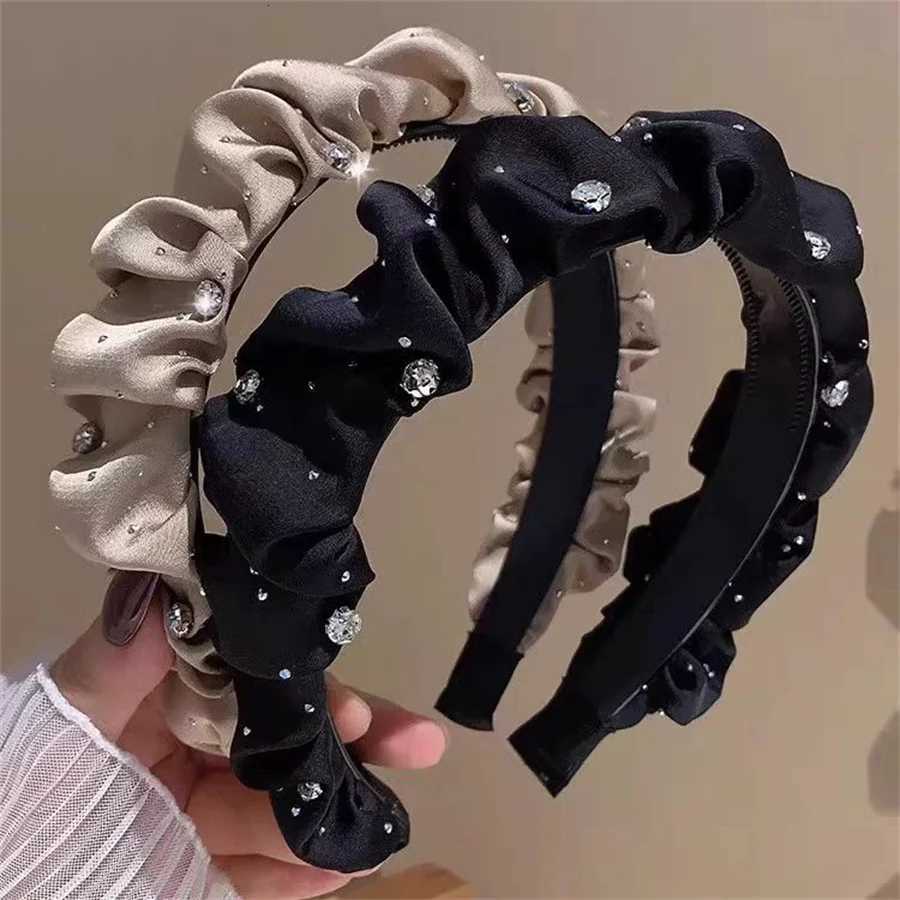 New style stylish sweet pearl flowers bow hairband for ladies girls retro crystal summer hairband childrens hair accessories gift X250812