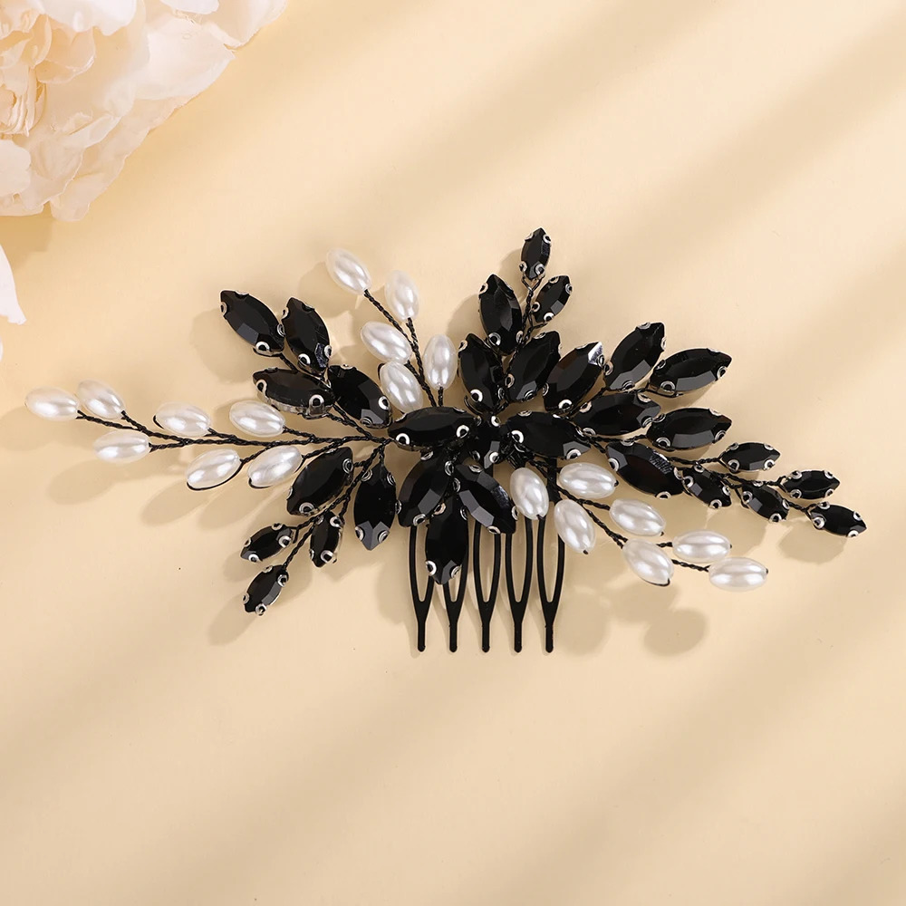 15Color Pearl Hair Comb for Women Wedding Headpiece Handmade Bridal Accessories Jewelry Trendy Bride Party Tiara 250804