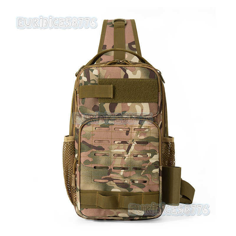 New Laser Cut Shoulder Bag Outdoor Travel Crossbody Bag Sports Cycling Small Bag Multifunctional Tactical Slingshot Bag H250811