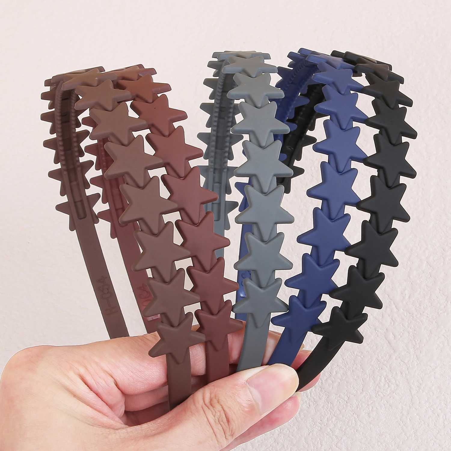 5/10pcs Girls Matte Bands Wen Plastic Star Hairbands Thin Non-slip Bands Girls Children Hairbands Hair Accessories X250812