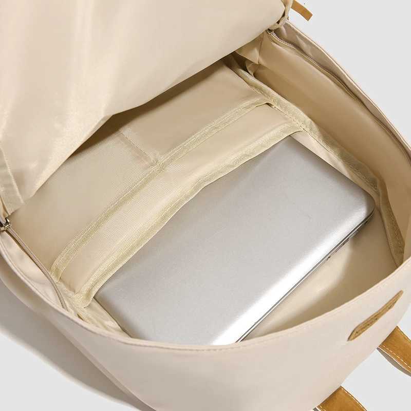 Fashion Womens Backpack High Quality Nylon Fabric Shoulder Bag Large Capacity Simple Style Multi Functional Womens Handbags Y250811