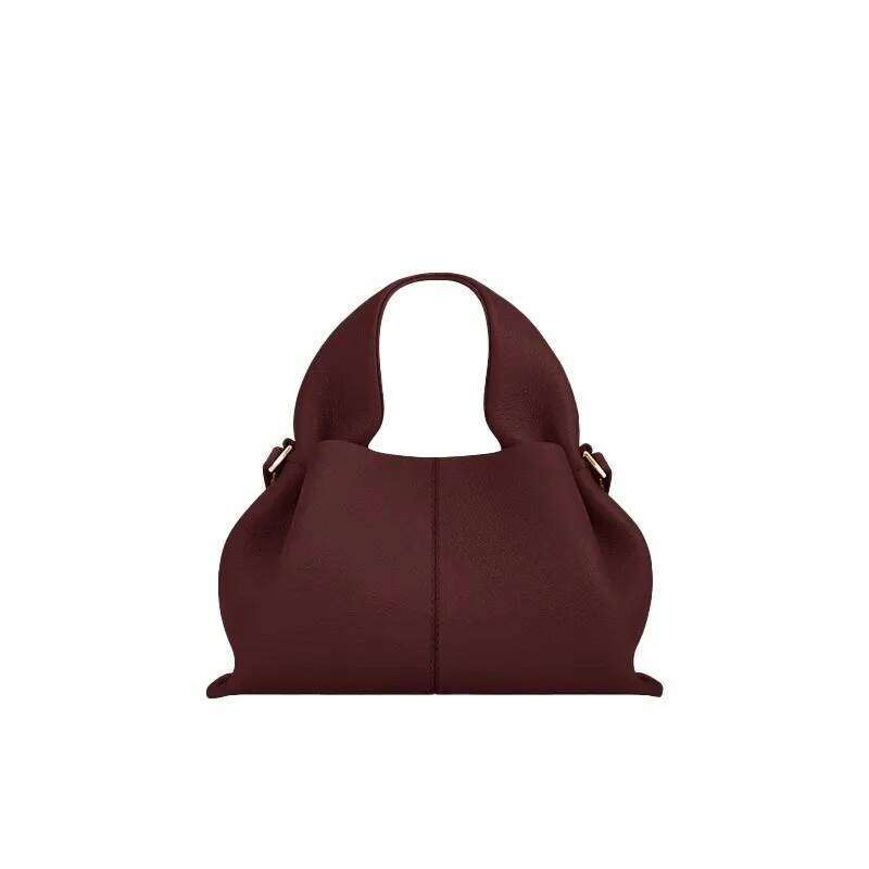 Women's Cloud Bag Genuine Leather Handbag, French Retro Shoulder Bag, Elegant Small And Large Size Crossbody Purse For Daily Use