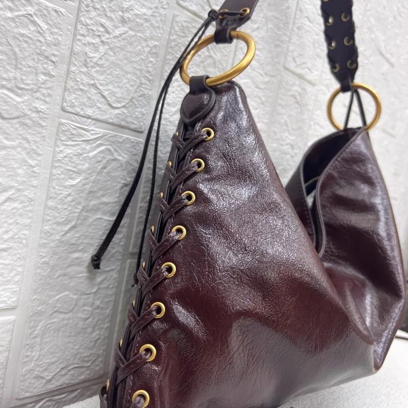 Retro Women Shoulder Bag Solid Fashion Handbag Vintage Crossbody Bag Womens Minimalist PU Leather Bag For Work 250809