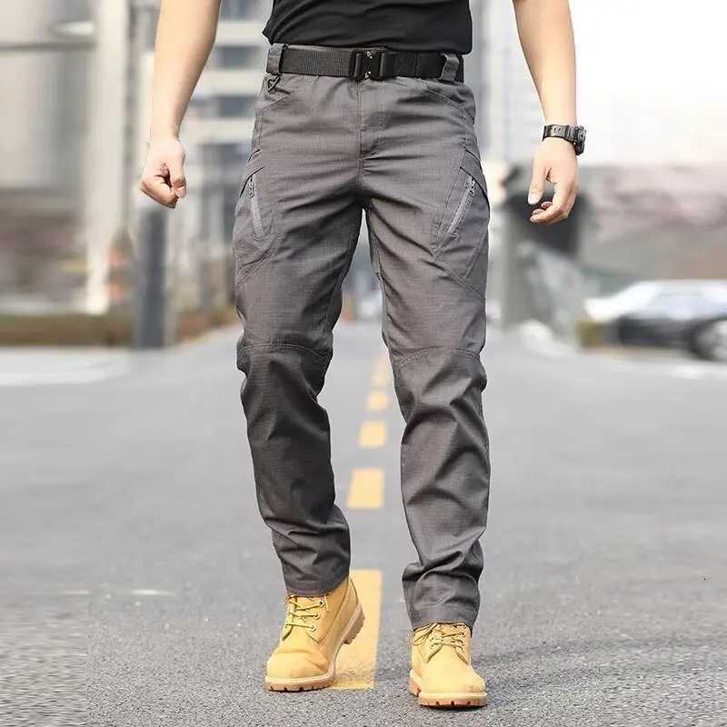 Summer Thin Fast-Drying Tactical Trousers Mens Outdoor Slim Elastic Casual Sports Pants Military Fans Multi-Pocket Work Pants X250812