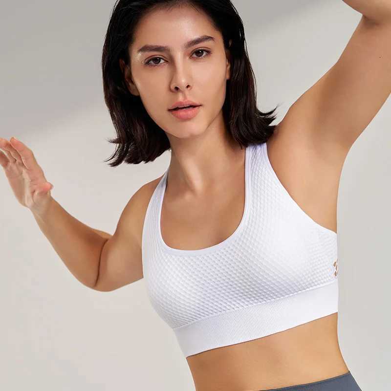 Women Shockproof Gathered Breathable Sports Underwear Running Workout Beauty Back Bra Fitness Gym Push Up Exercise Tops Z250812