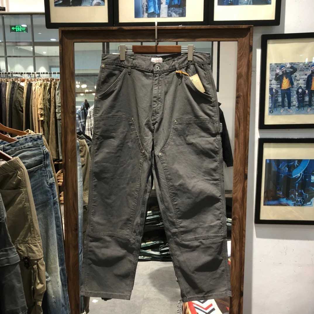 Pockets Heavyweight Cotton Men Pants Retro American Casual Tough Guys Outdoor Male Overalls Straight Workwear Cargo Trousers X250812