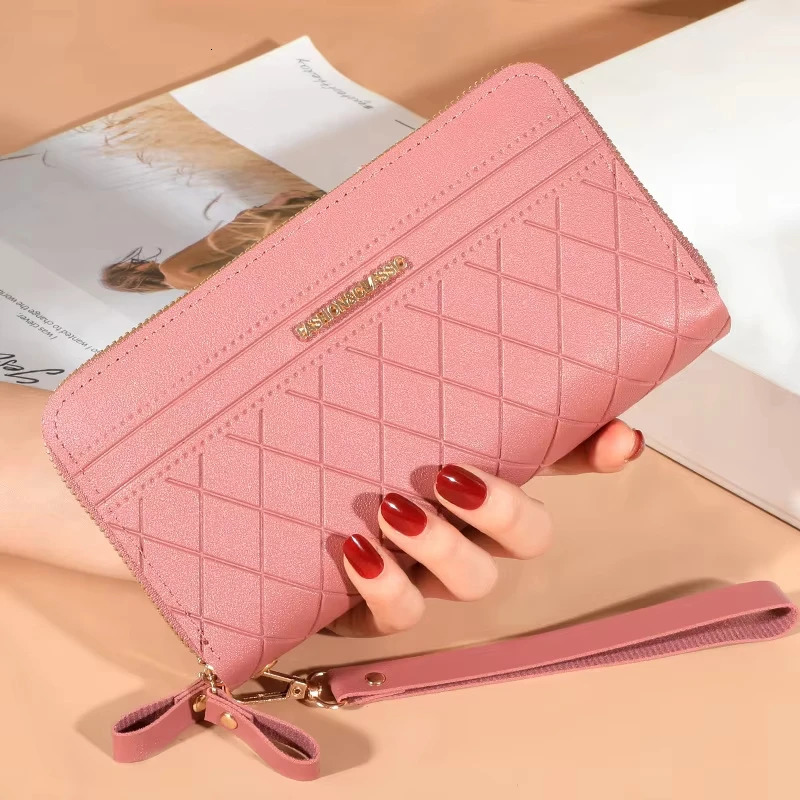 Long Womens Wallet Female Purses Tassel Coin Purse Card Holder Wallets Double Zipper Pu Leather Clutch Money Phone Bag 250809