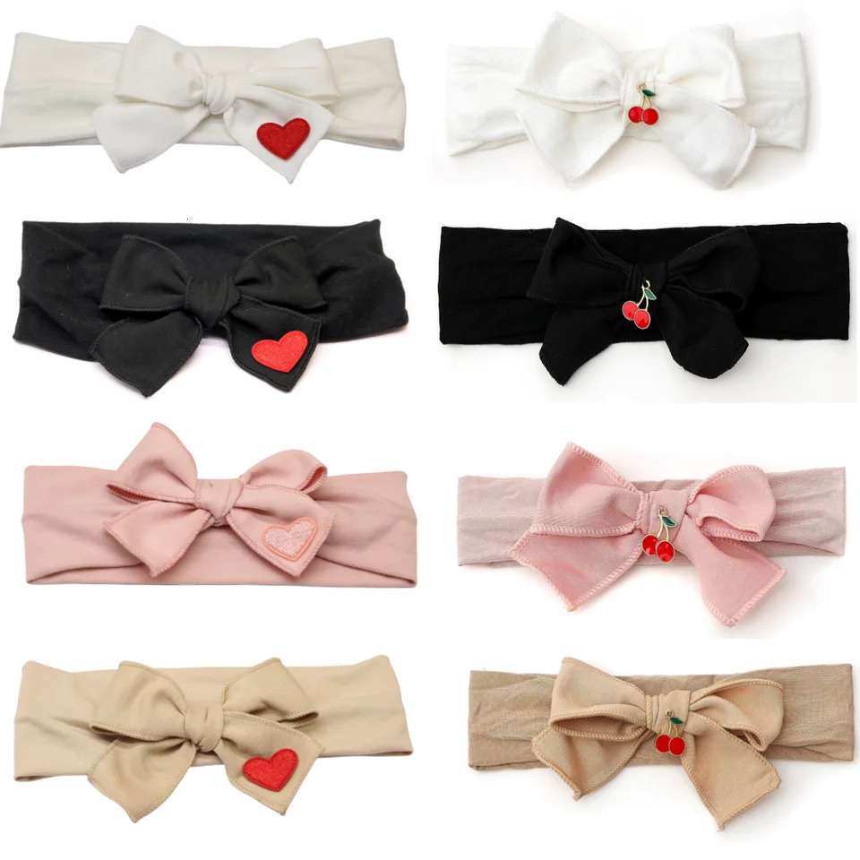 Cotton Babyband heart bow elegant headband fashion children hairband hair accessories baby clip OEM freshhairband 250805