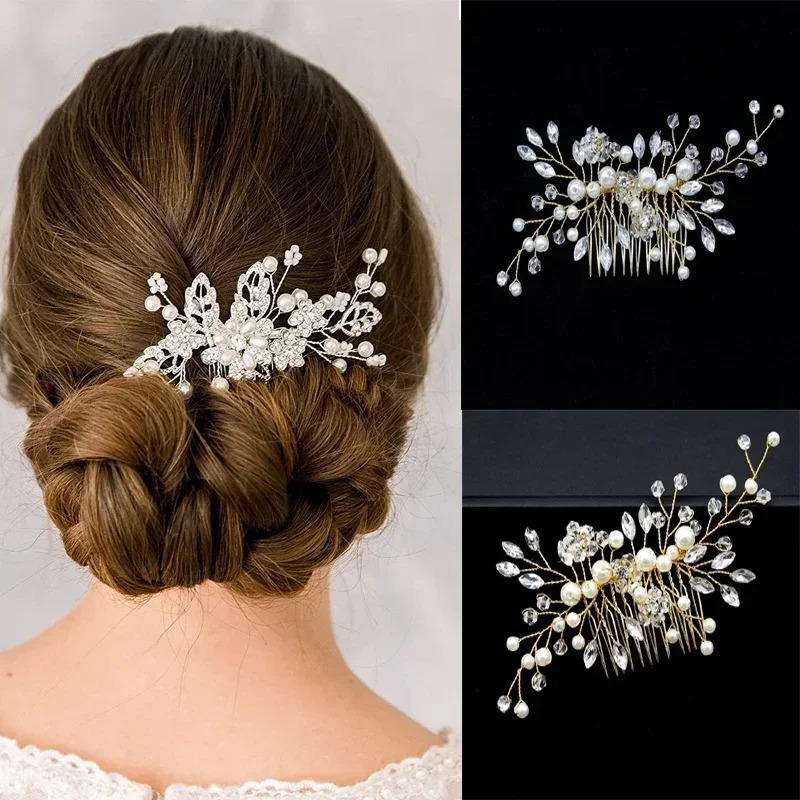 20pcs Elegant Pearl Crystal Hairpin Wedding Bridal Ushaped Metal Hair Comb Forks for Women Hairstyle Clips Jewelry Accessories 250804