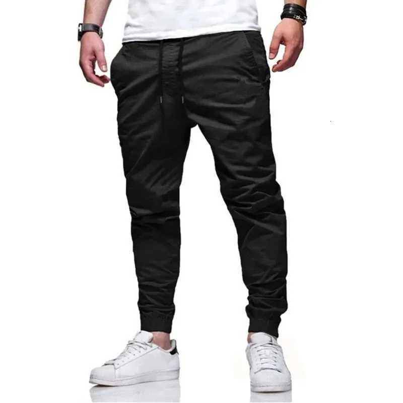 uth Mens Pure Color Slim Fit Workwear Pants Casual Trousers with Cuffs 2024 Trendy Cross-Border Male Fashion W250812