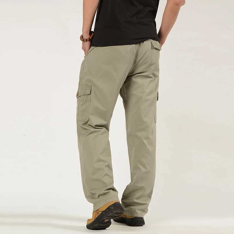 ippolich 2025 mens casual work pants mens workwear casual cotton pants fashionable comfortable pants multi-pocket loose pants W250812