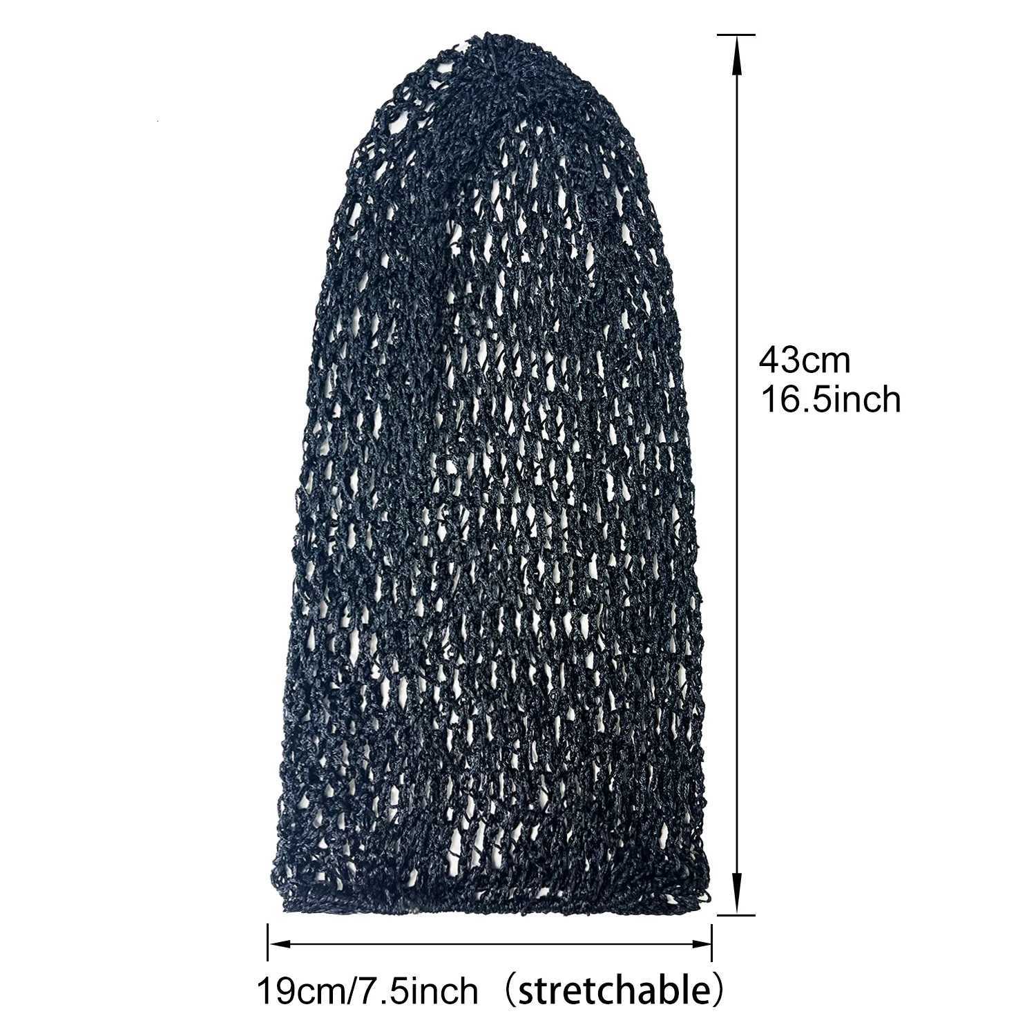Fashion Wen Crochet Hair Snood With Elastic Edge Long Hair Net Mesh Sleeping Nightcap Turban Wear Hair Net X250812