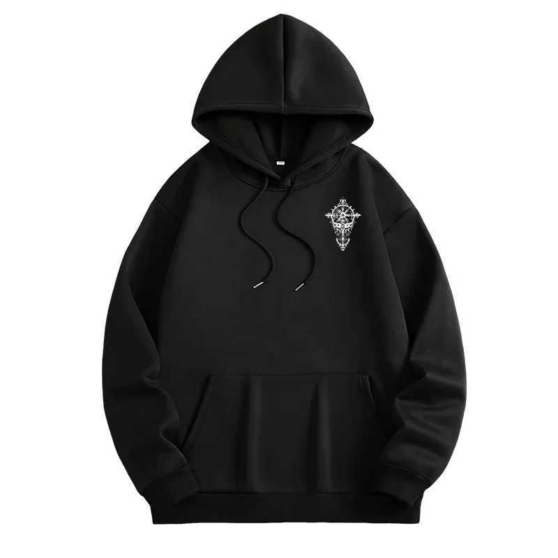 Autumn Winter New Style Mens Sweatshirt Ancient Viking Raven Print Hoodie Urban Casual Fashion Pullover Streetwear Y250811