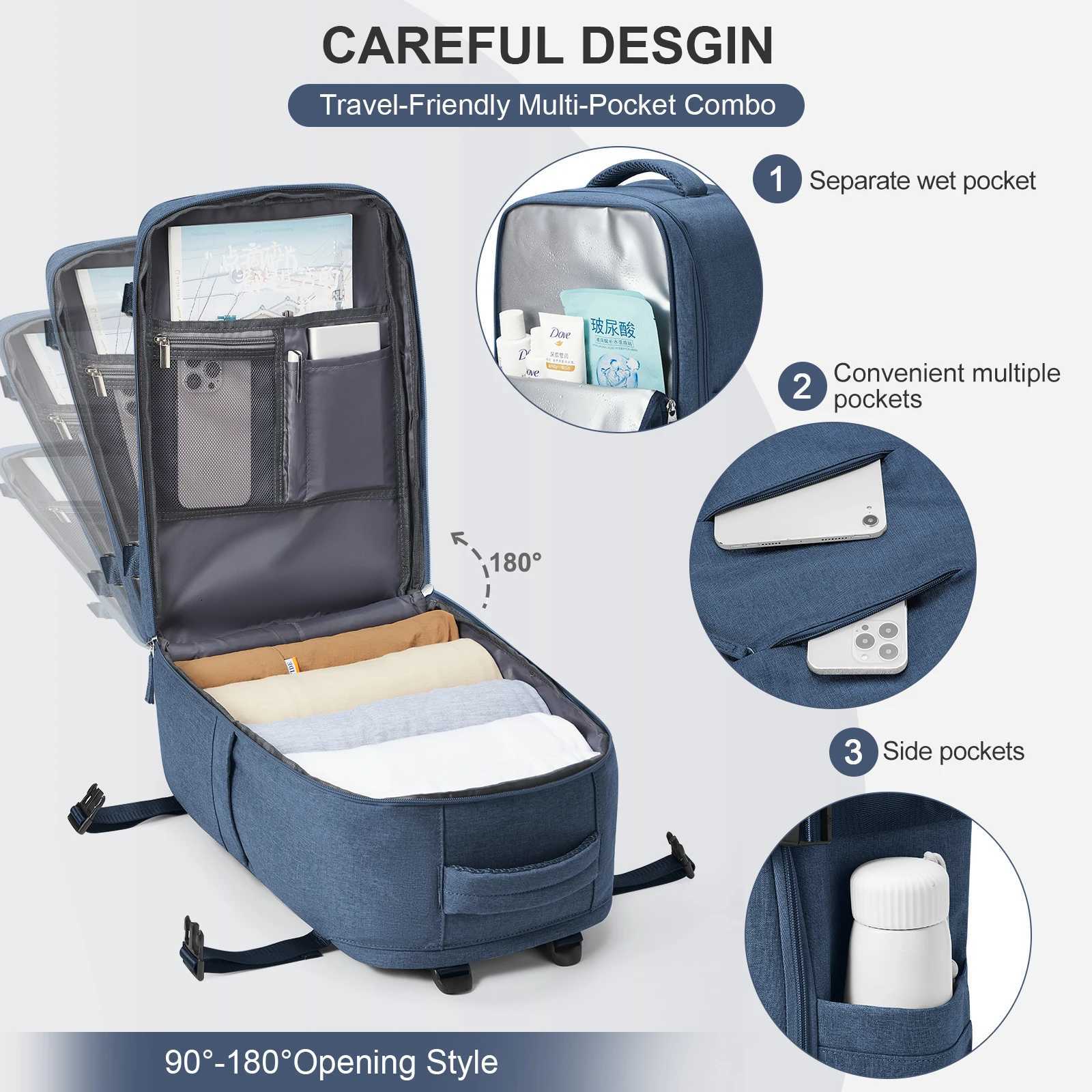 Travel Backpack Short Distance Airplane Ryanair Cabin Bag 40x20x25 Backpack Women Men Leisure School Laptop Bag Carry On Luggage W250812