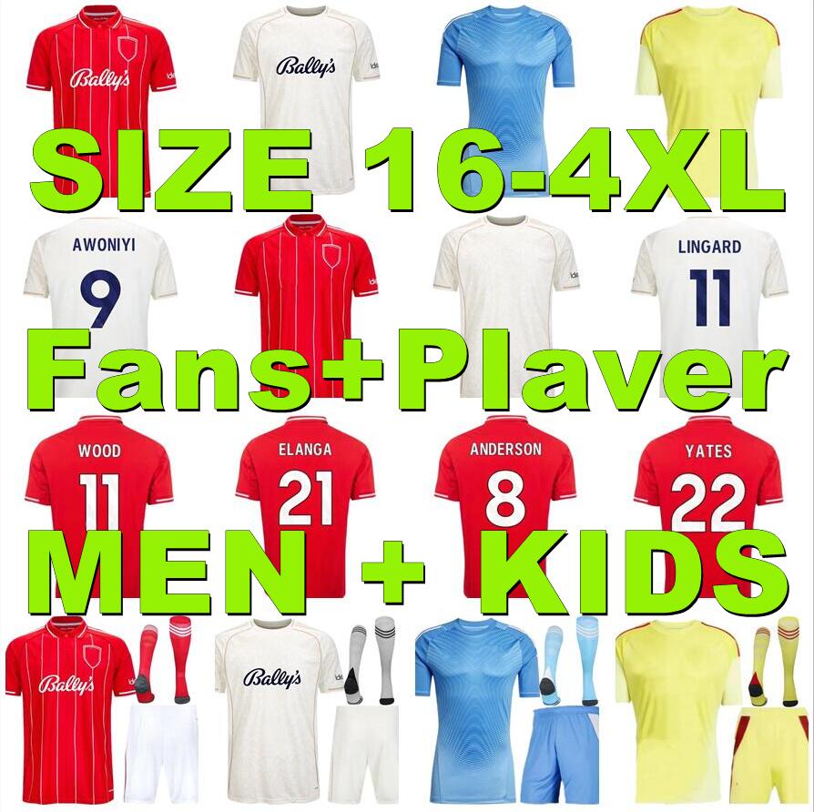 25 26 Nottinghams LINGARD Soccer Jersey GRABBAN Johnson Surridge GIBBS-WHITE Forest Awoniyi 2025 2026 AMEOBI MIGHTEN KROVINOVIC Men Kids Kits Football Shirt