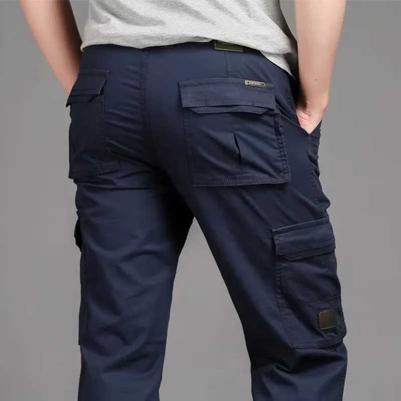 Multi Pocket Work Cotton Long Trousers Tactical Military Cargo Pants Men SWAT Special Forces Army Combat Casual Thin Pants X250812
