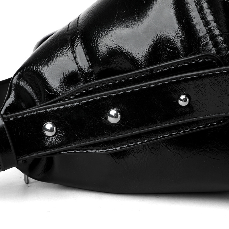 2025 new oil wax leather handbag designer crossbody bag niche single shoulder handbag