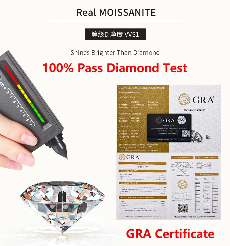 Full Diamond D Color VVS Hip-hop Mens Rings 925 Sterling Silver Top Quality Fashion Ring Fine Jewerly for Women Men 250812