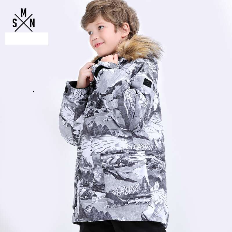 Children's ski wear windproof waterproof warm jacket for boys and girls outdoor travel breathable big children's snow suit