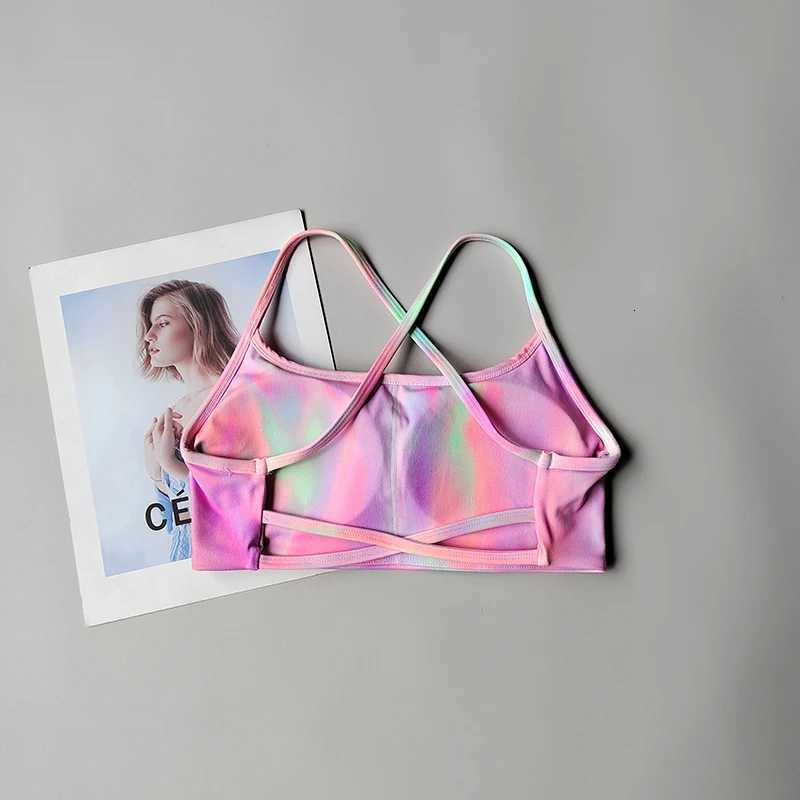 Solid Color Soft High Strength Women Fitness Bra Tight Sport Top Gym Top Training Gym Underwear Tight With Chest Pad Suit Z250812