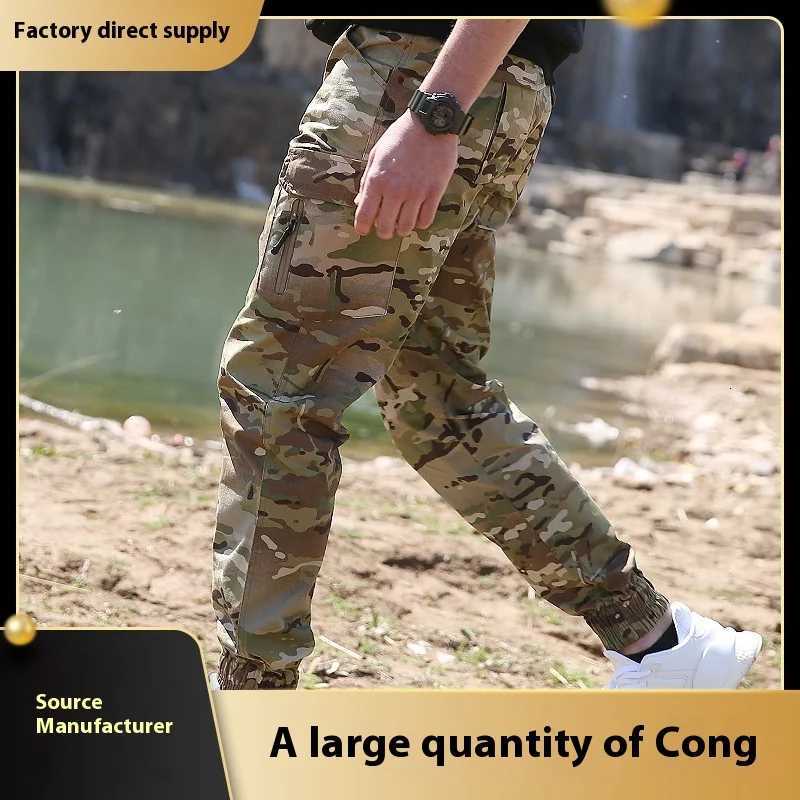 Outdoor Camouflage Pants Casual Small Foot Pants Waterproof Wear-Resistant Trend Nine-Point Pants Slim Work Dress Foot Pants X250812