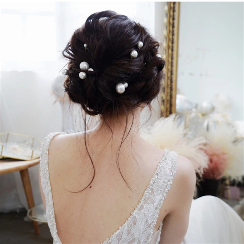 Women Ushaped Pin Metal Barrette Clip Hairpins Simulated Pearl Bridal Tiara Hair Accessories Wedding Hairstyle n Tools 250804