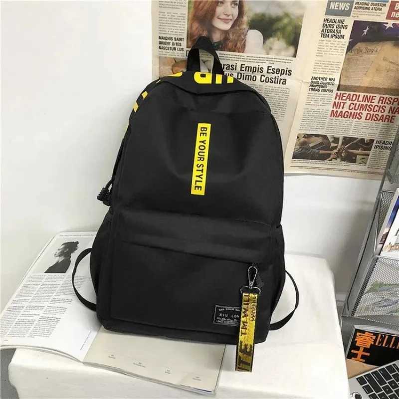 Fashion trend backpack for men and women high school student bag large capacity Korean version of the. W250812