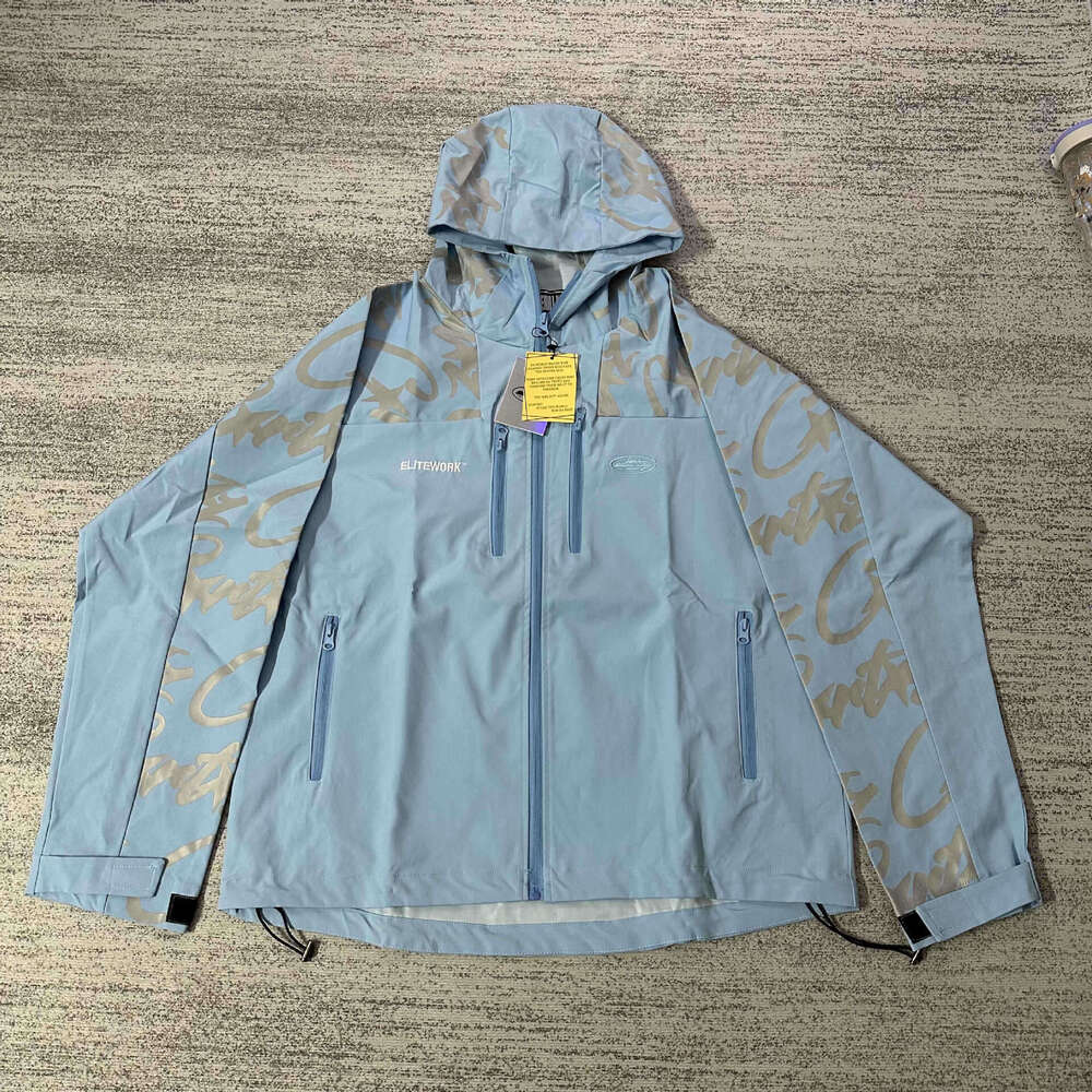 Trendy Island Soft Shell Elitework Waterproof Windbreaker Reflective Jacket Hooded Parka for Men