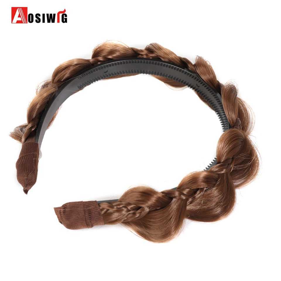 1PC Synthetic Ladies Hair Wide Fishbone Braids Non-slip Band Handmade Retro Band Styling Accessories X250812
