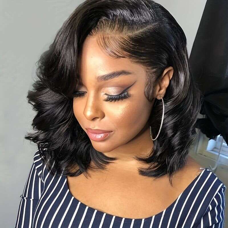 Medium Long Body Wave Curly Wavy 13X4 Lace Front Human Wig Natural Hairline With Baby Hair