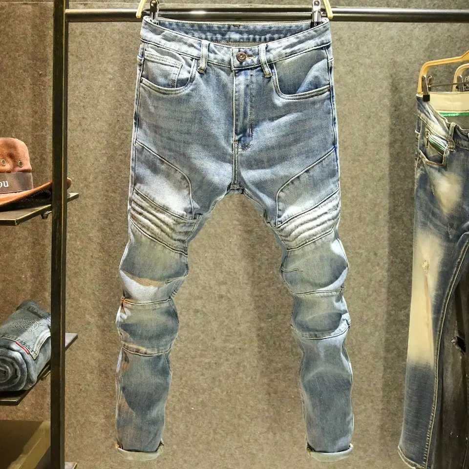Designer Mens Jeans Luxury Fashion Slim Fit Denim Jeans Stylish Korean and Casual Spring and Autumn Look Casual Pencil Pants X250812