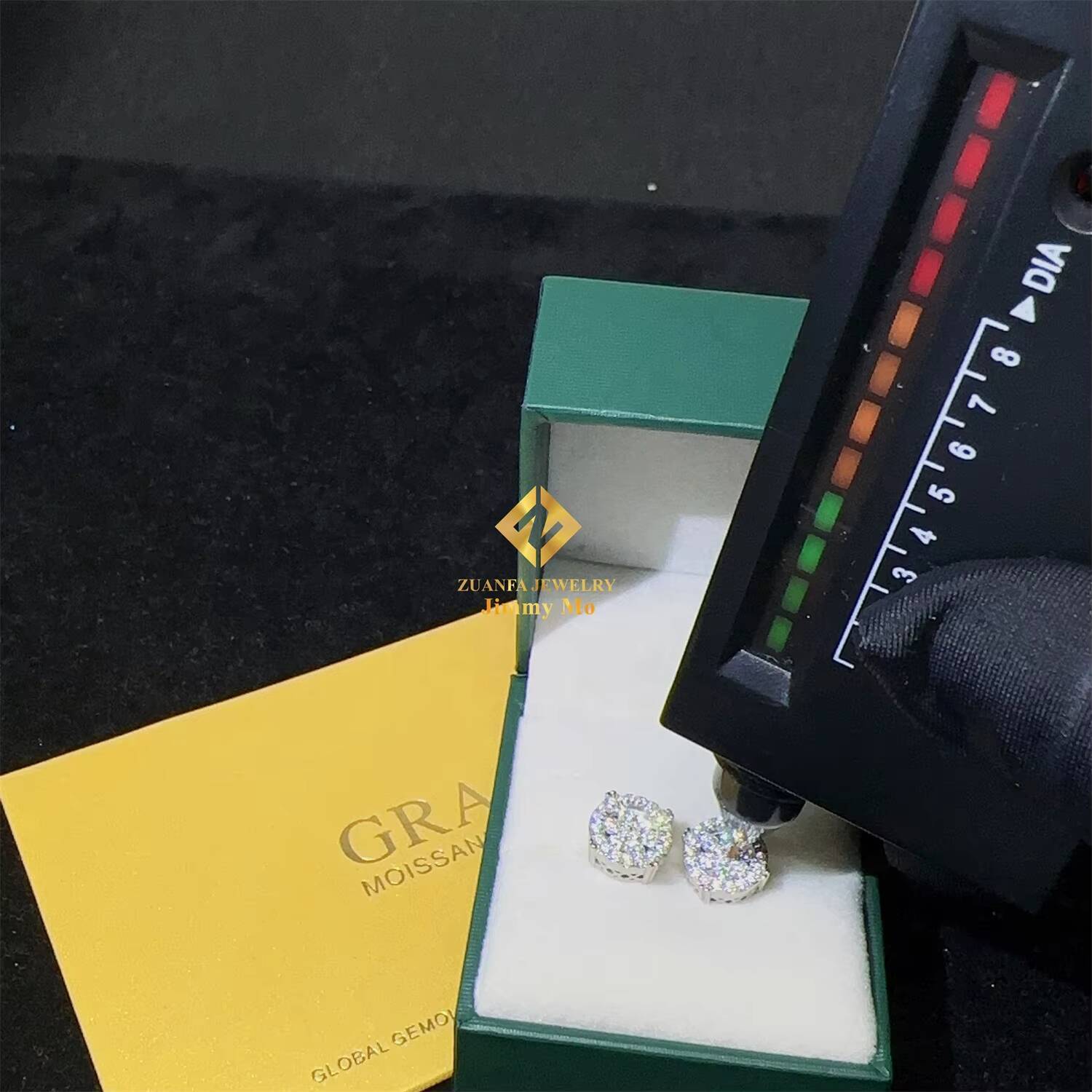 Best Selling Popular Hip Hop Earring Wholesale Price 925 Silver Iced Out Jewelry VVS Moissanite Diamond Men Stud Earrings