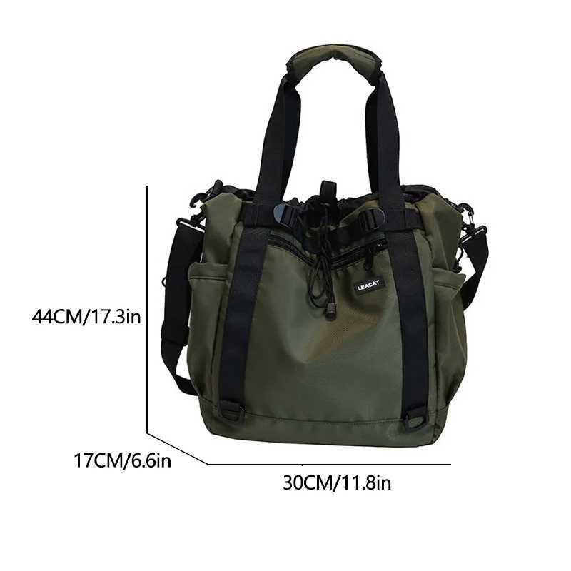 Messenger Bags Men Nylon Waterproof Big Shoulder Bag High Quality Men Hip Hop Streetwear Travel Bags Z250812