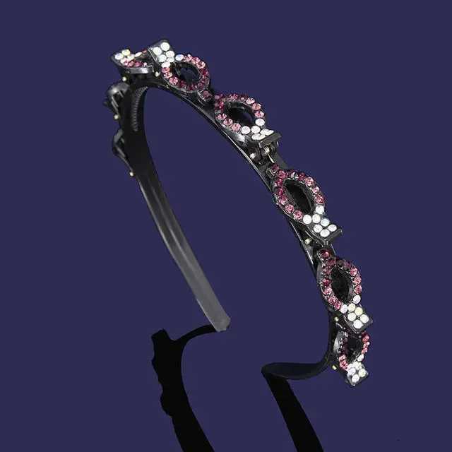 2024 New Fashion Hot S Explosion Pearl Rhinestone Bangs Clip Band for Women Girl Hair Accessories X250812