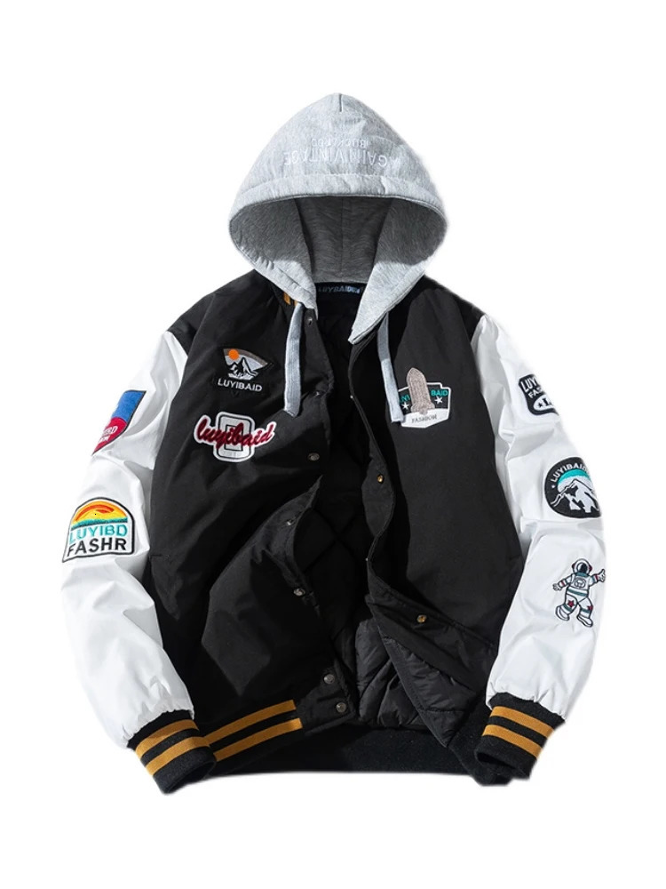 Autumn Winter Varsity Jacket Men Fashion Baseball Jacket Women Embroidery Letter American Coat College Streetwear Button Pink 250811