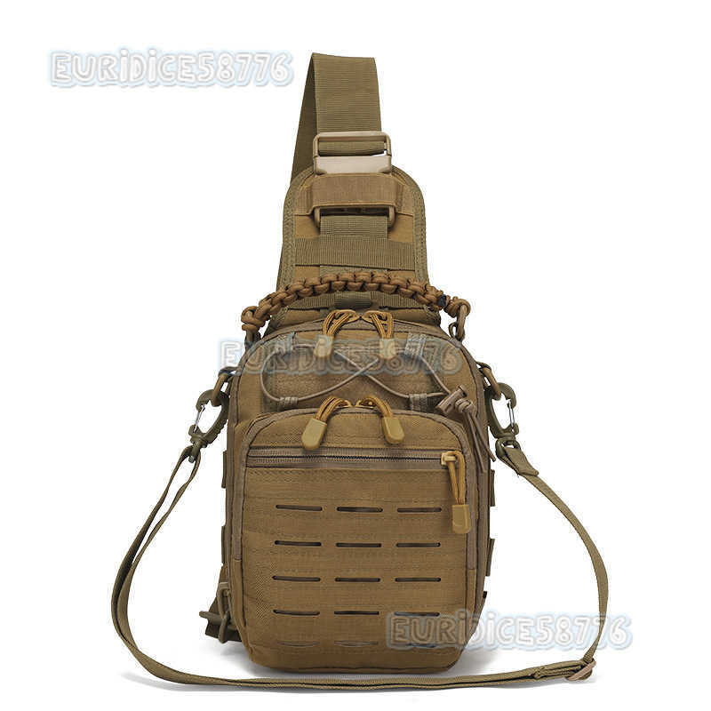 Okali New Chest Bag Outdoor Portable Cycling Bag Camouflage Outdoor Sports Small Chest Bag Laser Punch Bag H250811