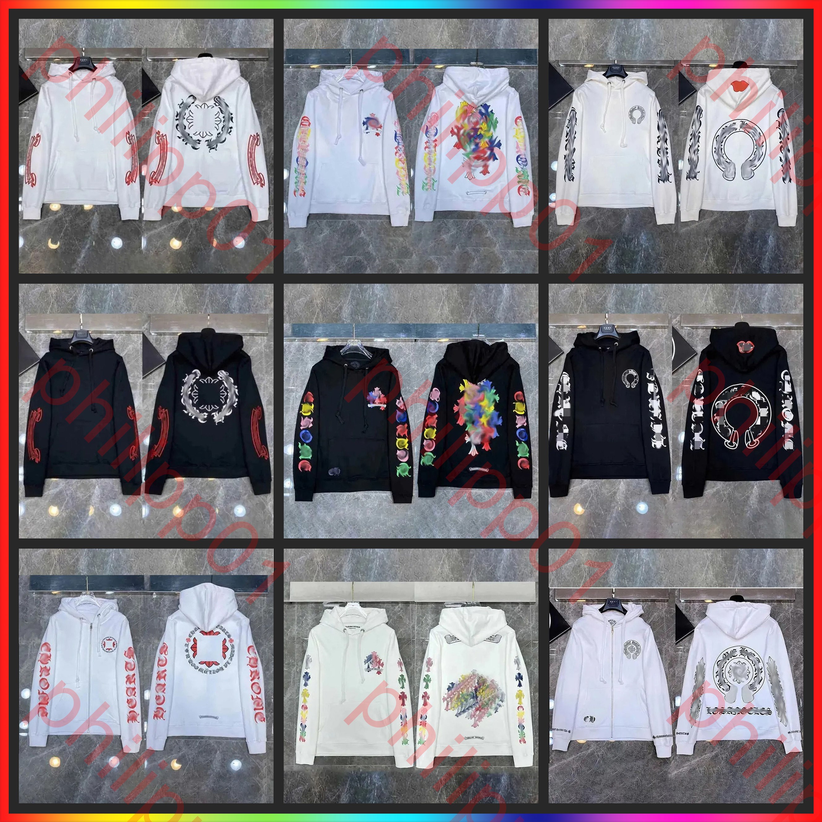 5A chrome hoodie Designer hoodie high-quality men's and women's hoodies sweatshirts pullovers letter printed zippers long sleeves street fashion tracksuit