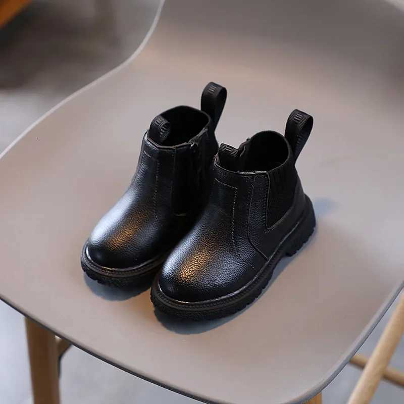 Winter Children Short Cotton Shoes Boys Girls Soft Sole Padded Snow Martin Boots Kids Non Slip Comfort Casual PU Leather Boots XJ250812