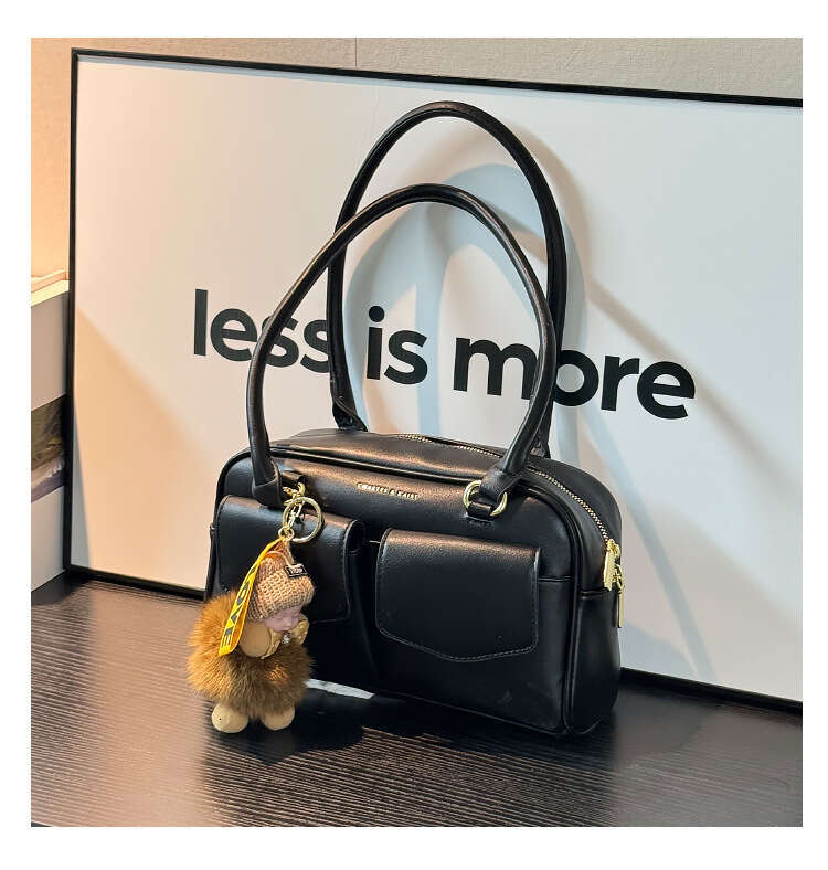 Korean Style Single Shoulder Underarm 2025 New Summer Simple Fashion Handheld Cute Commuter Casual Tote Bag