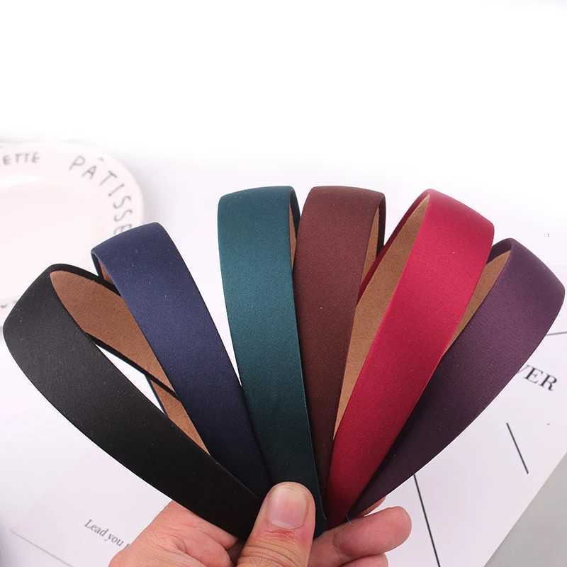 3/set Matte Satin Bands DIY Basic Hair Hoop for Women Colorful Wide Non-Slip Bands Hair Accessories X250812
