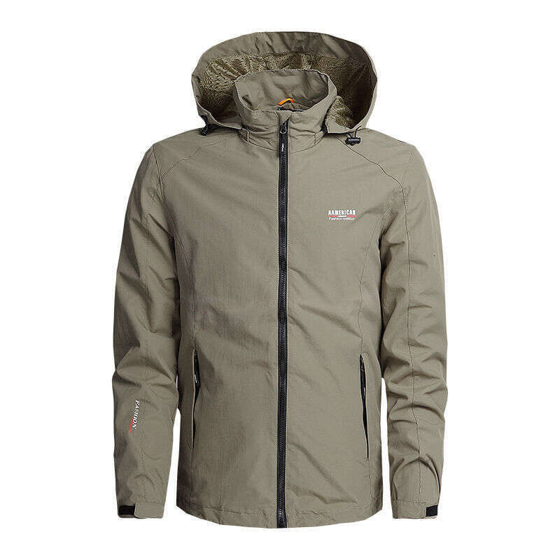 Spring and Autumn New Men's Casual Loose Large Size Outdoor Waterproof Breathable Quick-Dry Windbreaker Jacket